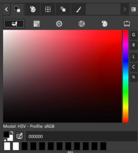 GIMP color picker