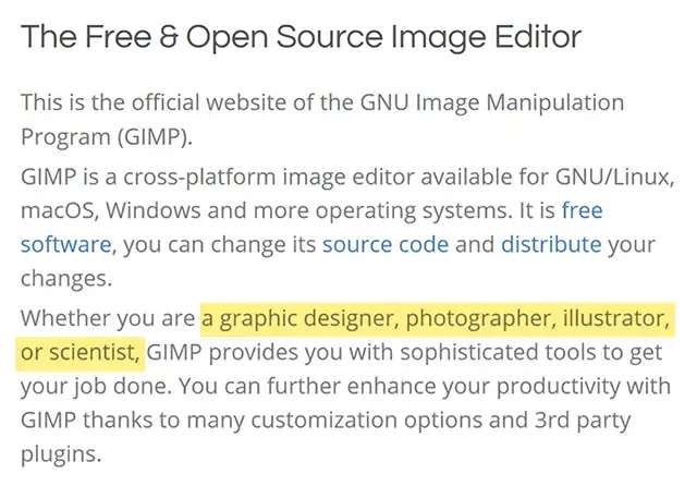 GIMP official statement